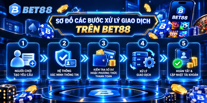 BET88 7 BET88 Sơ đồ các bước xử lý giao dịch trên BET88